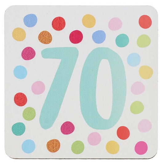 Wendy Jones-Blackett Multi Dot 70 Coaster