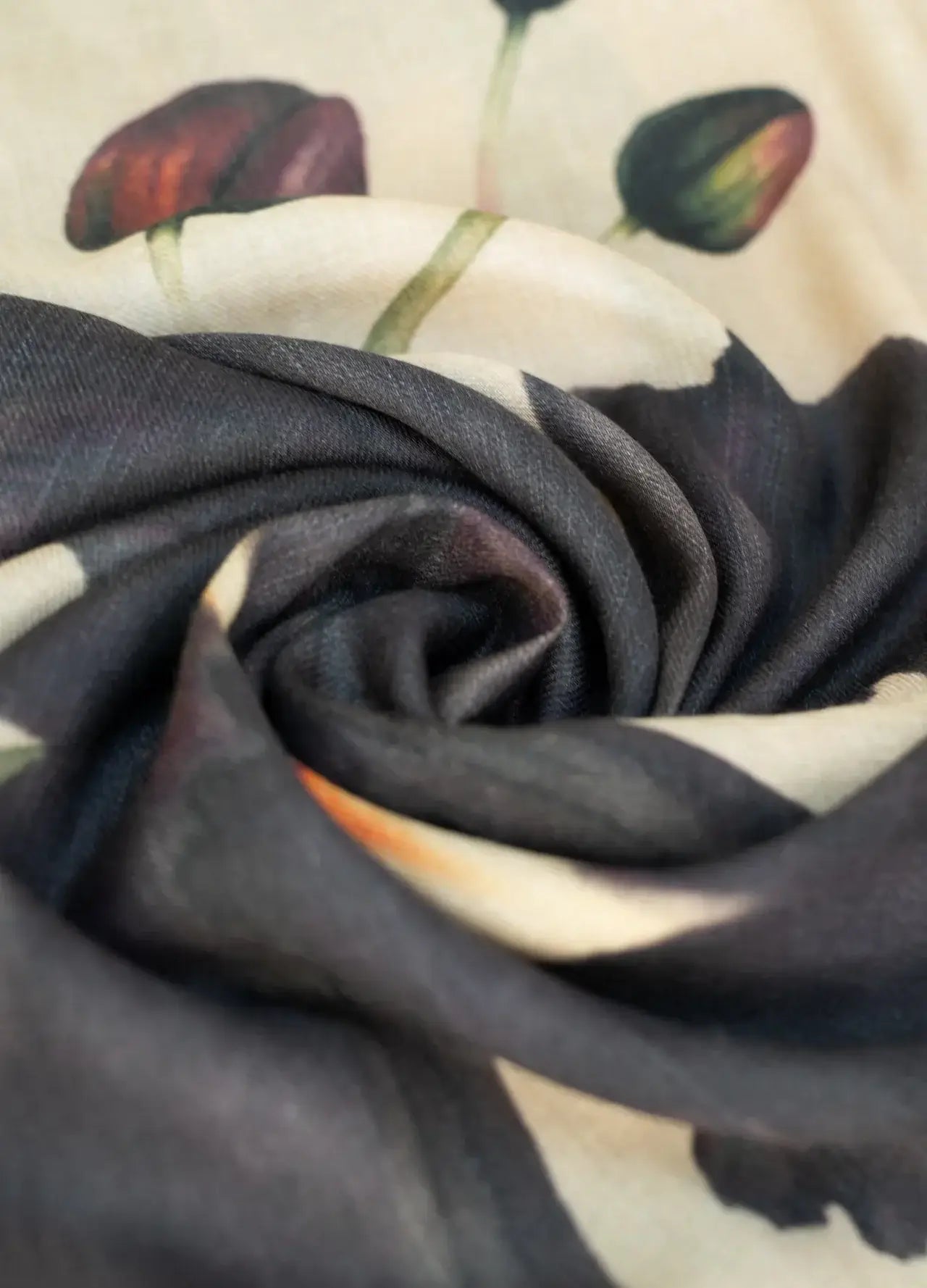 Powder Design Wool Wrap Scarf - Midnight Orchid