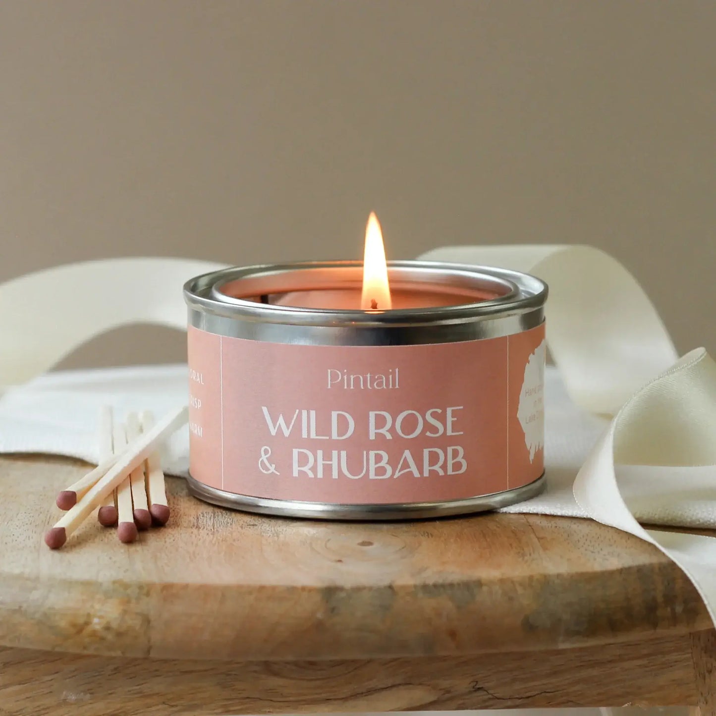 Pintail Candles - Wild Rose & Rhubarb Paint Pot