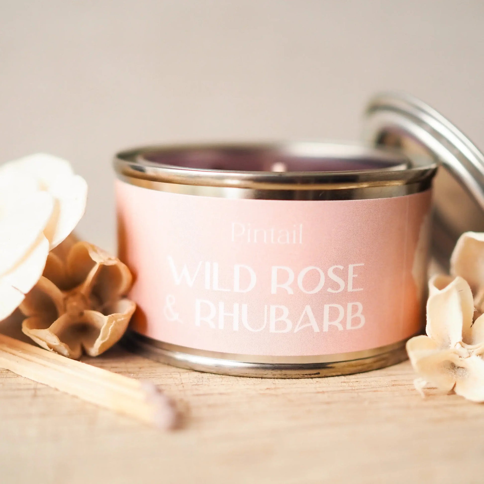 Pintail Candles - Wild Rose & Rhubarb Paint Pot