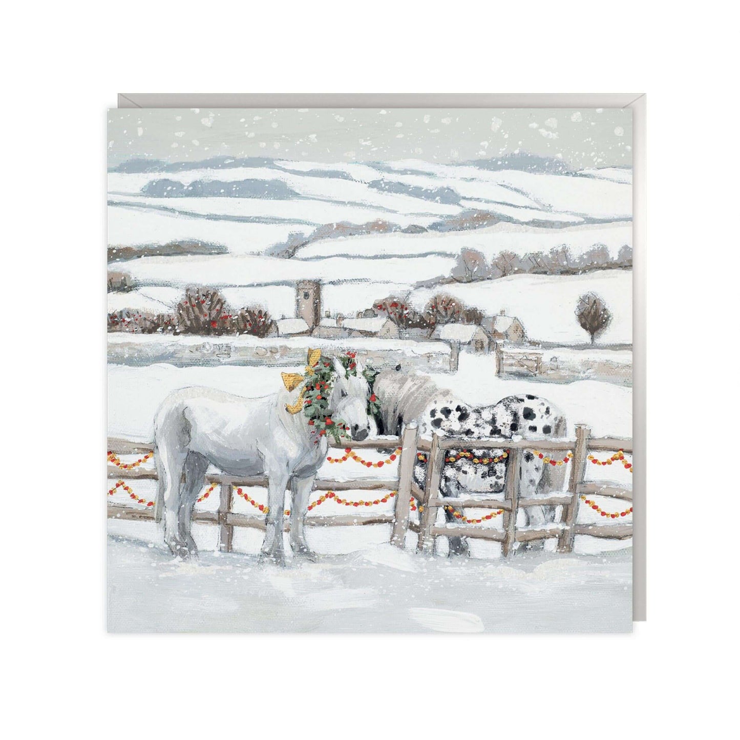 White Christmas Greetings Card (Pack of 6)