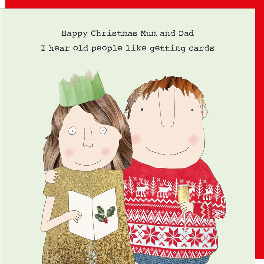 Mum and Dads Cards Novelty Christmas Card