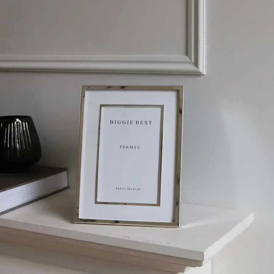 Biggie Best - 4X6 Double Border Silver Frame
