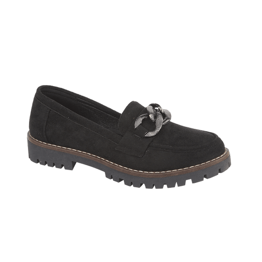 Adeline Black Chunky Loafer