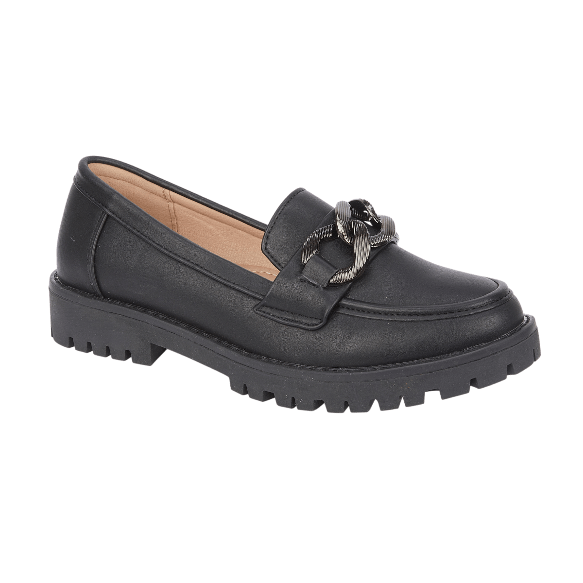Adeline Black PU Chunky Loafer