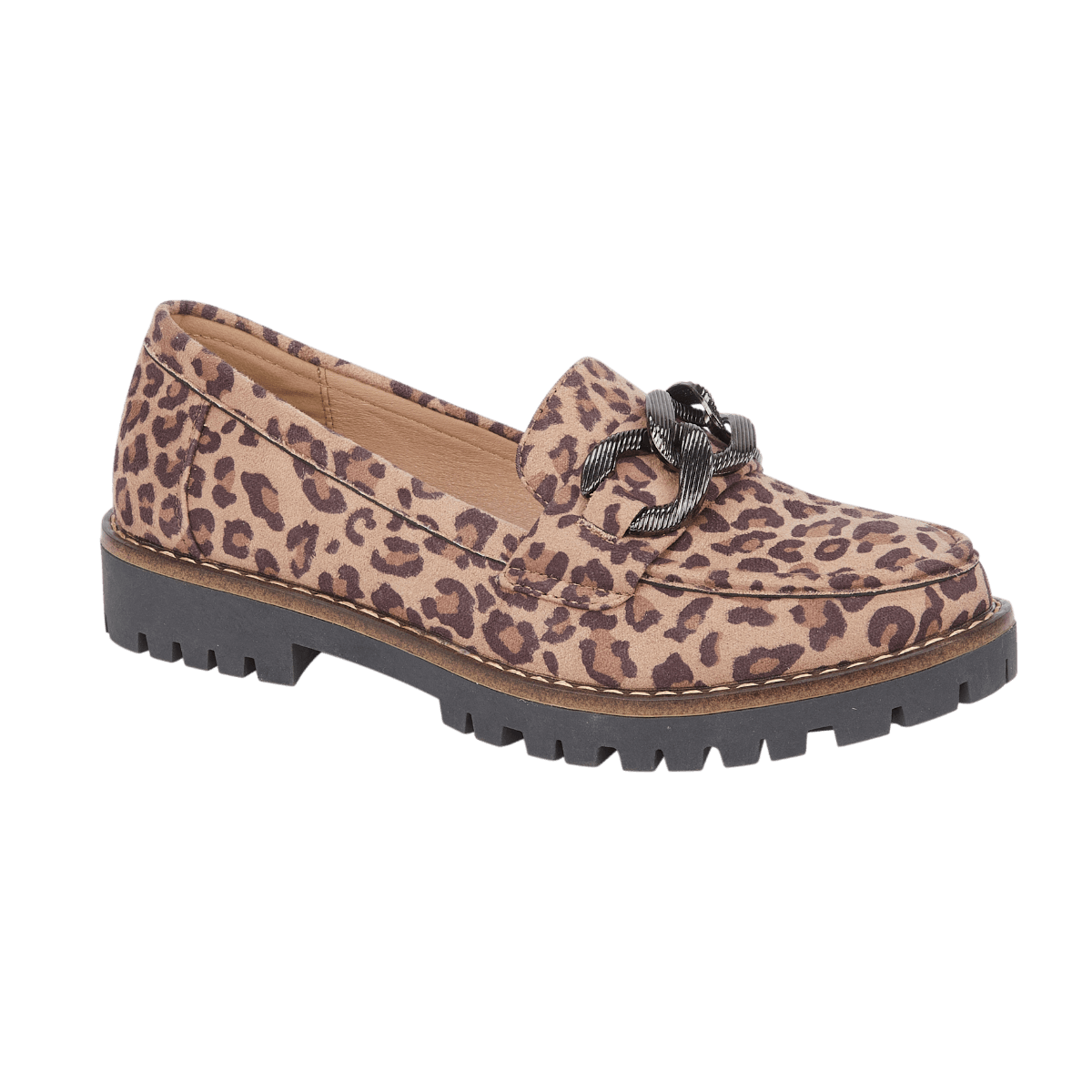 Adeline Leopard Chunky Loafer