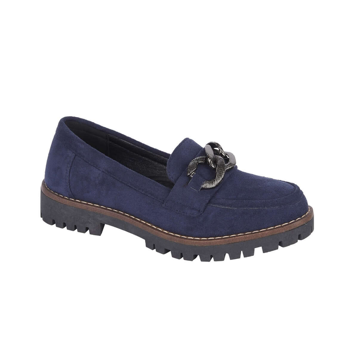 Adeline Navy MF Chunky Loafer