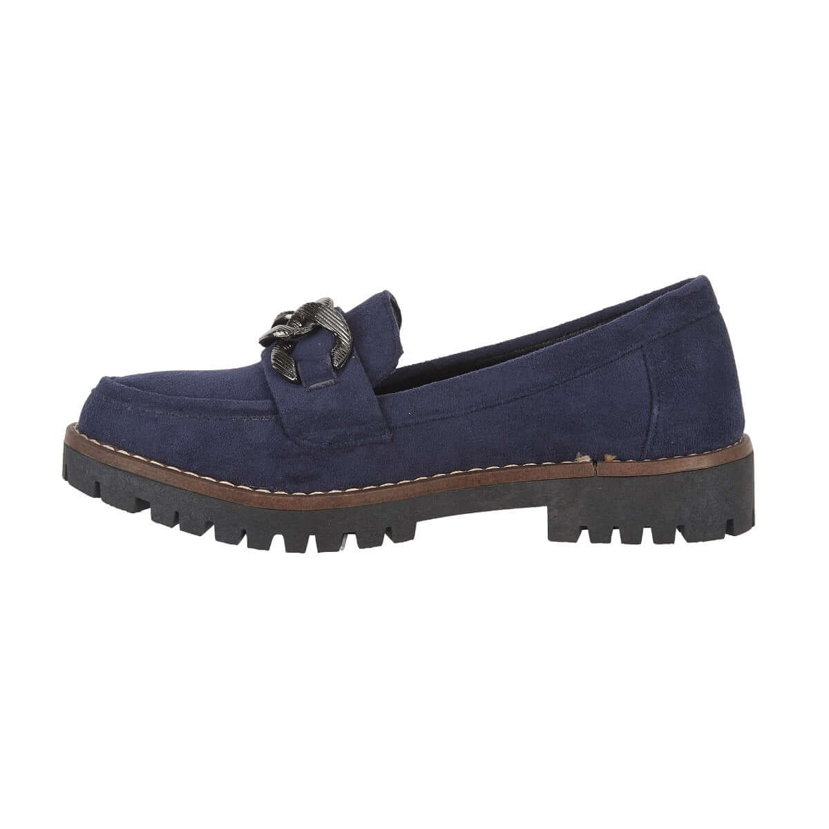 Adeline Navy MF Chunky Loafer