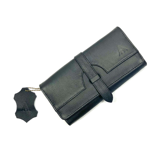 Leather Strap Purse - Black