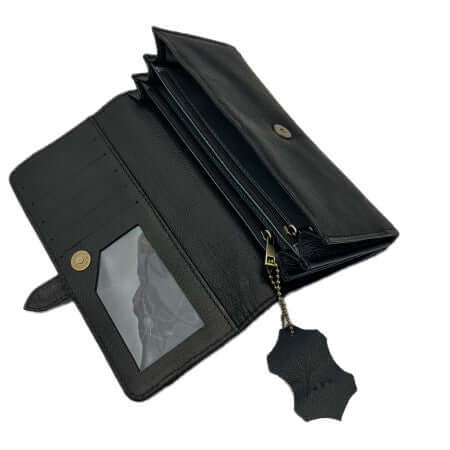 Leather Strap Purse - Black