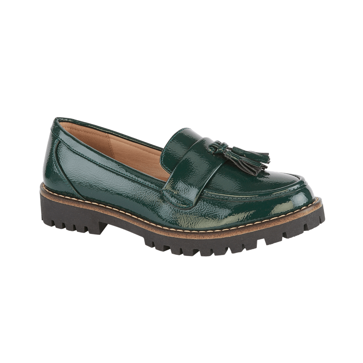Shoes by Emma - Aurabelle Green Crinkle Patent Ladies Shoe