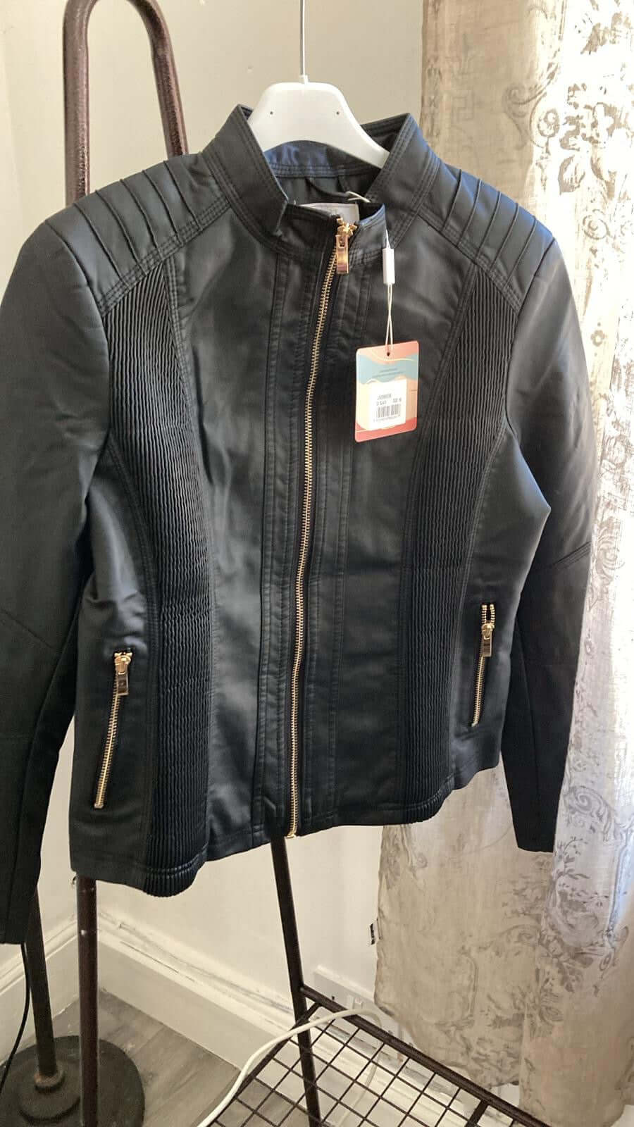 Fiona Cropped Faux Leather Ladies Jacket