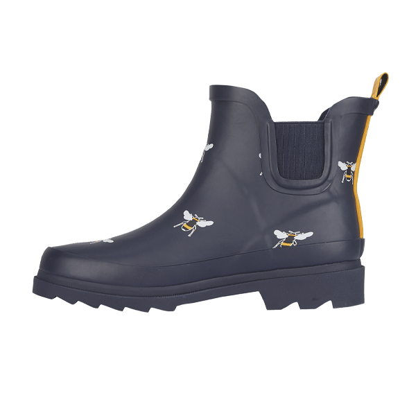 Ladies Bee Navy Multi Short Wellington Boot