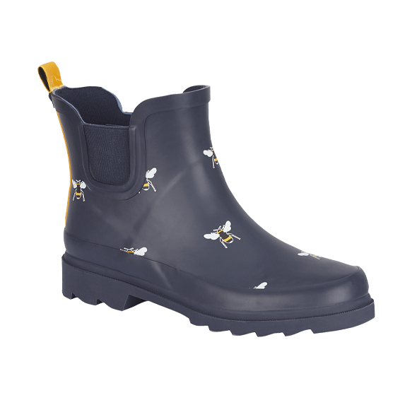 Ladies Bee Navy Multi Short Wellington Boot