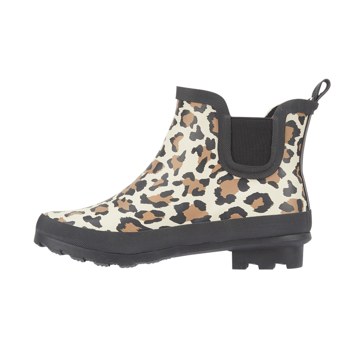 Ladies Leopard Short Wellington Boot