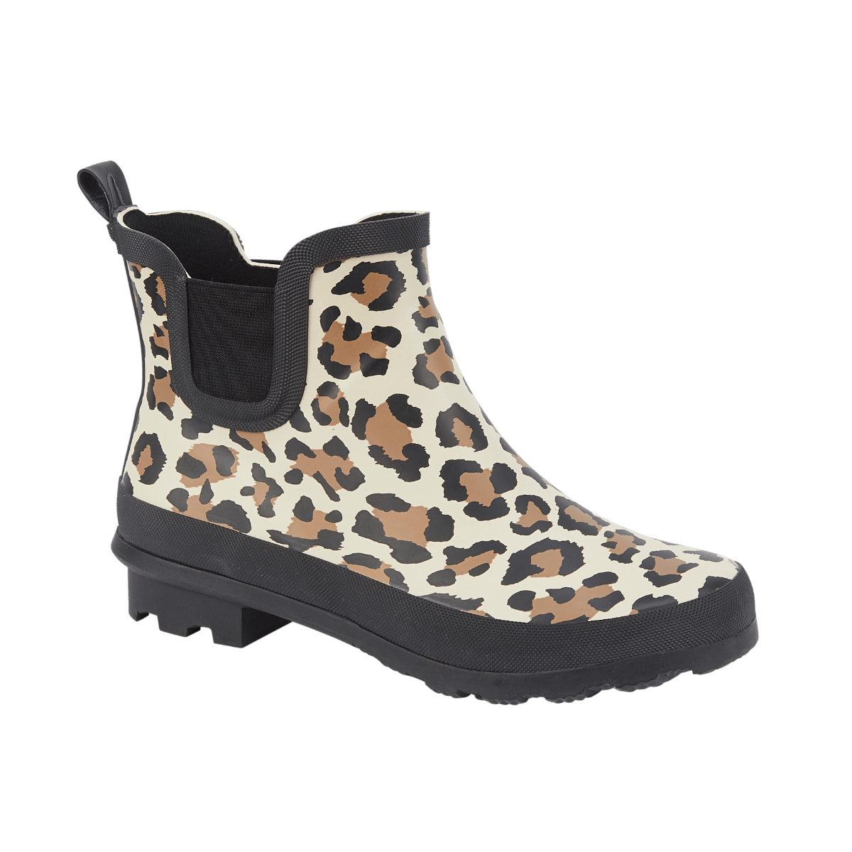 Ladies Leopard Short Wellington Boot