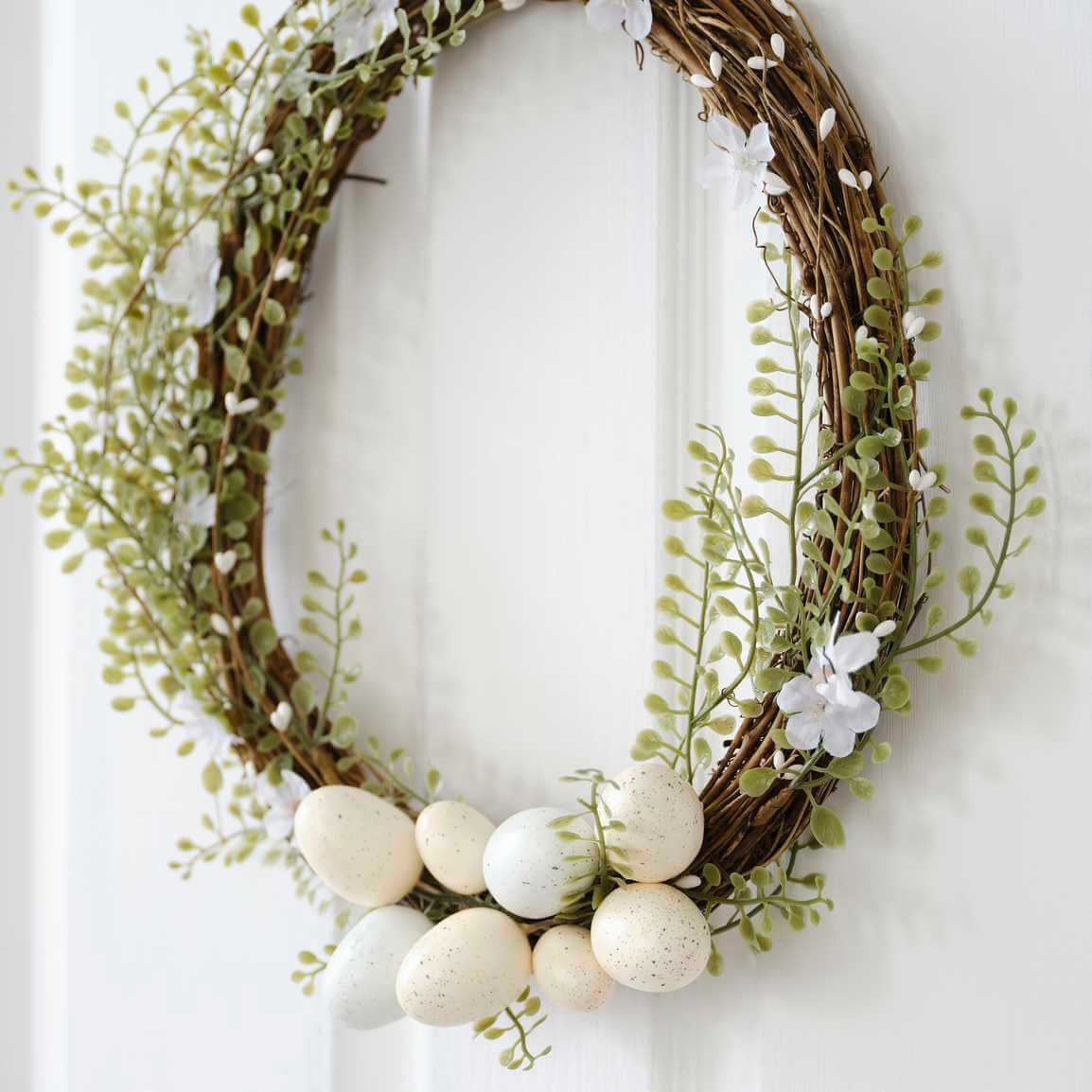 Egg, Foliage and Twig Easter Wreath