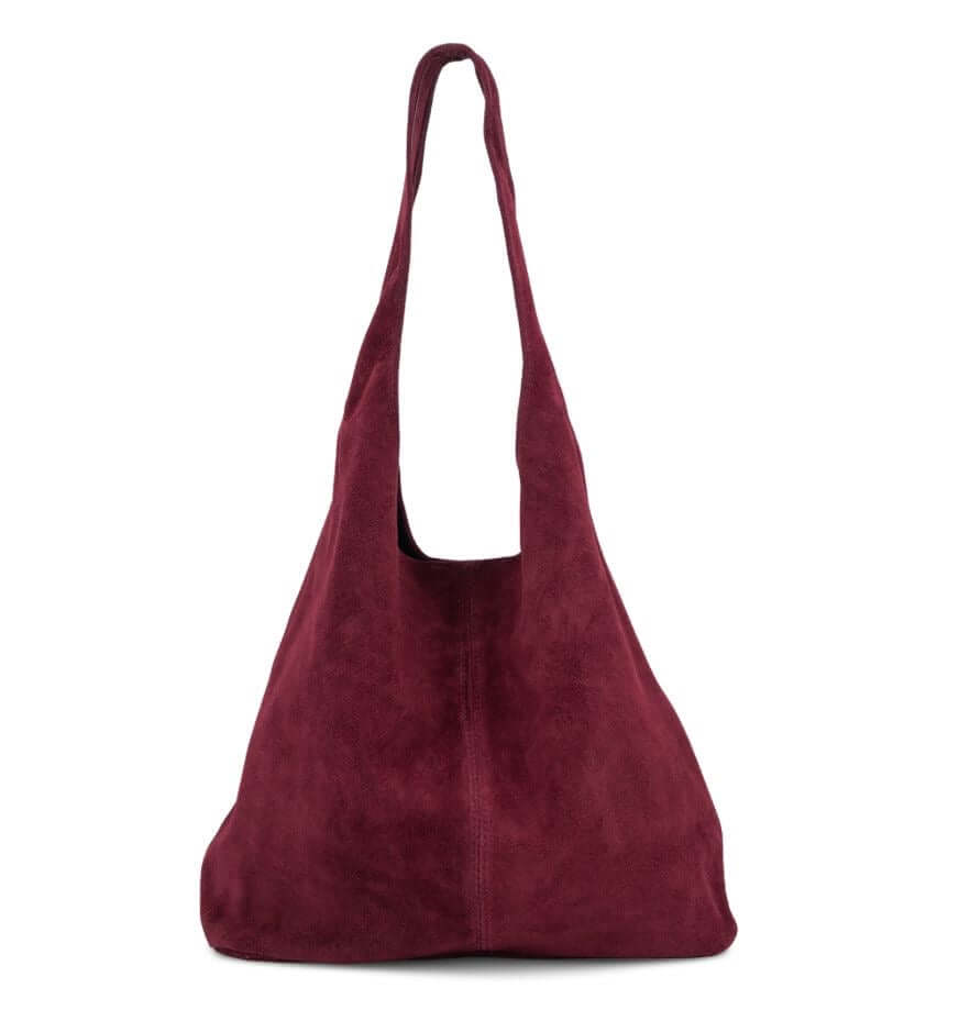 Real Suede Slouchy Hobo Bag