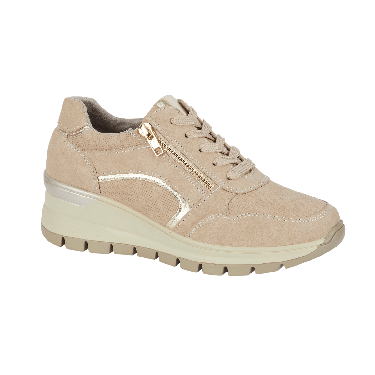 Dawlish Ladies Casual Trainer - Beige