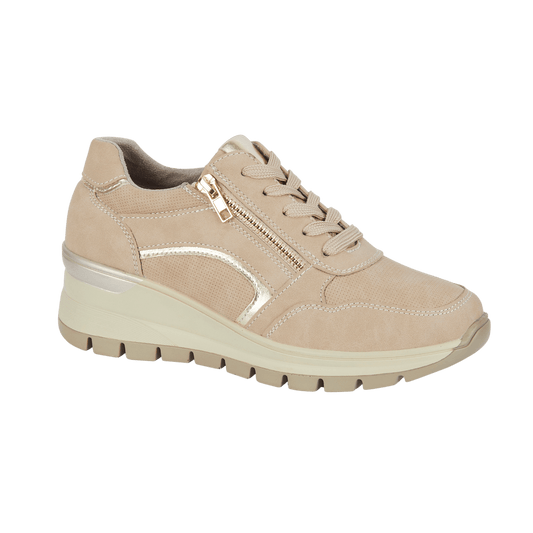 Dawlish Ladies Casual Trainer - Beige