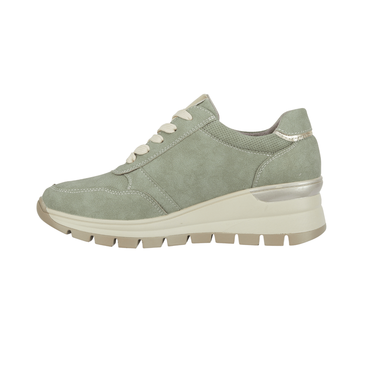 Dawlish Ladies Casual Trainer - Moss Green