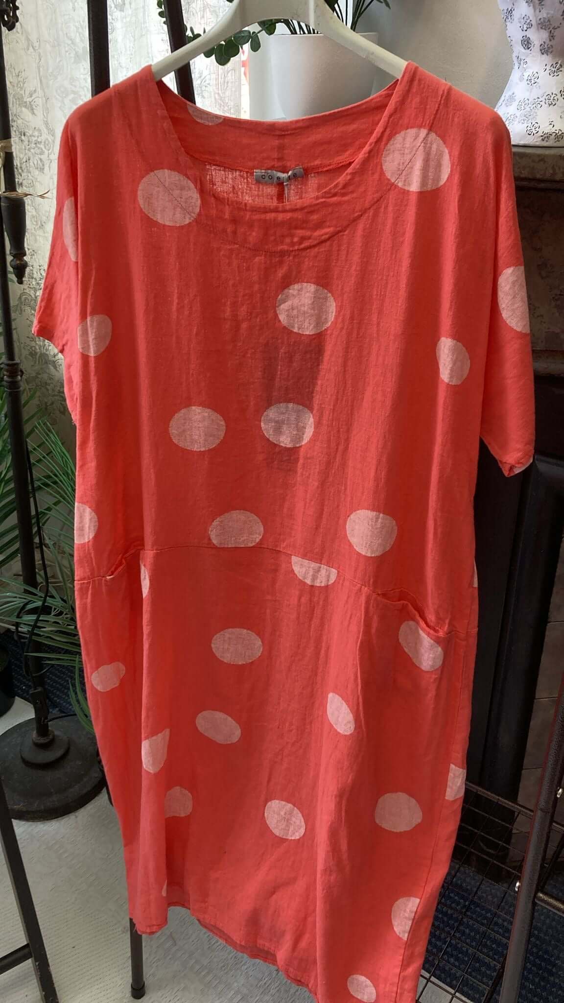 Winnie Polka Dot Linen Dress