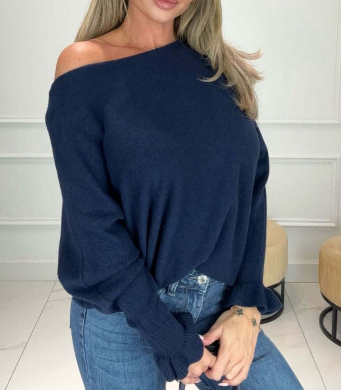 Freya Fluted Long Sleeve Jumper