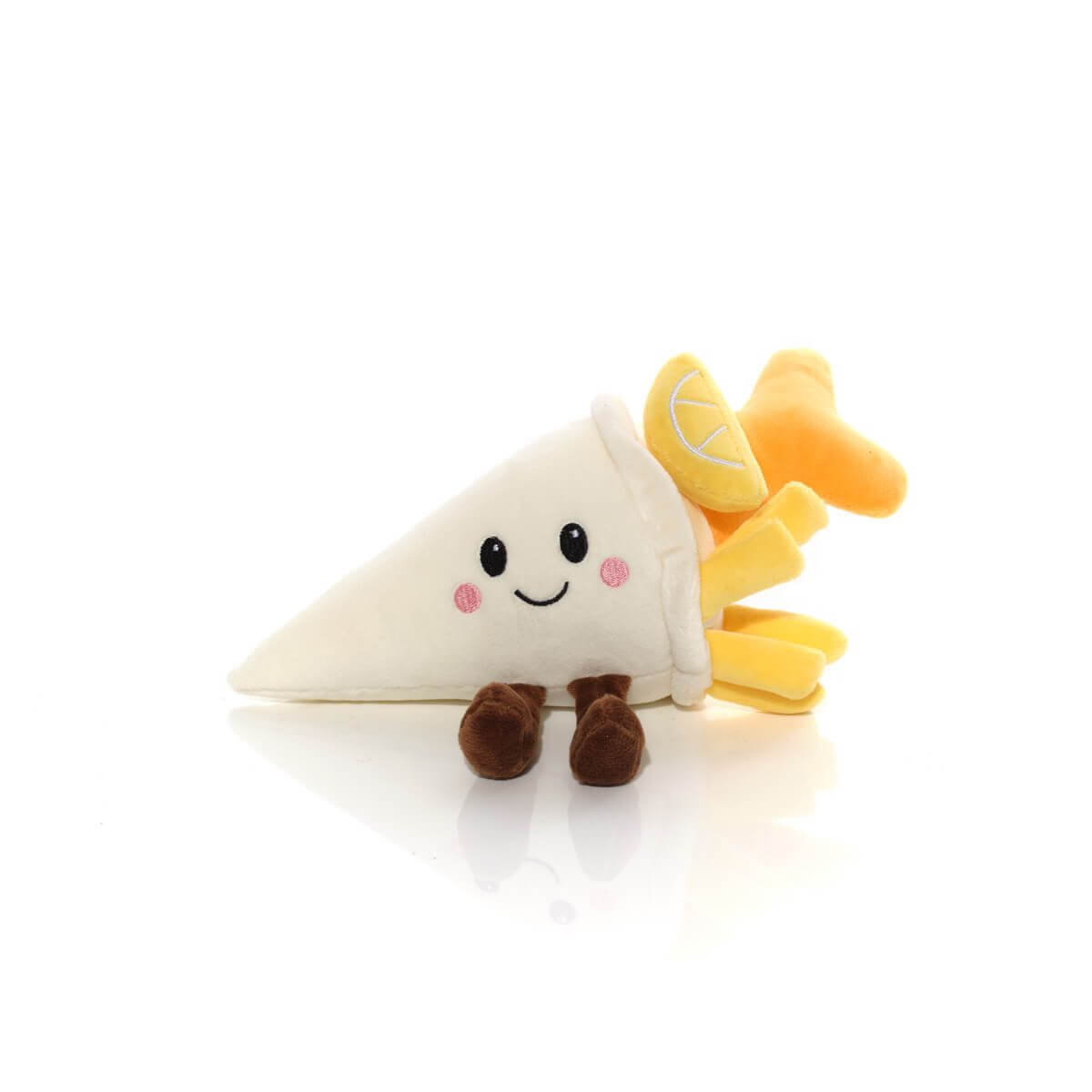 Plush Novelty Beanie Fish and Chip Cone with Legs