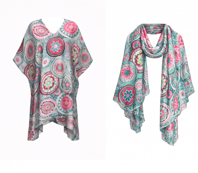 Ladies Kimono & Scarf/Sarong Combos