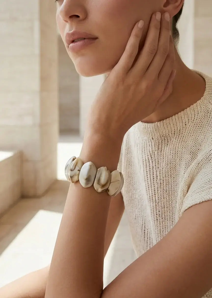 Envy Jewellery - Resin marble effect stretch bracelet