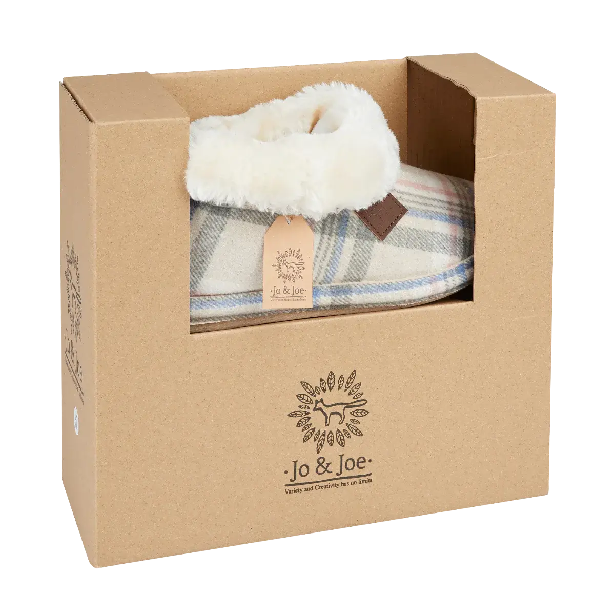 Jo & Joe Glenroyal Tartan Slipper - Oatmeal
