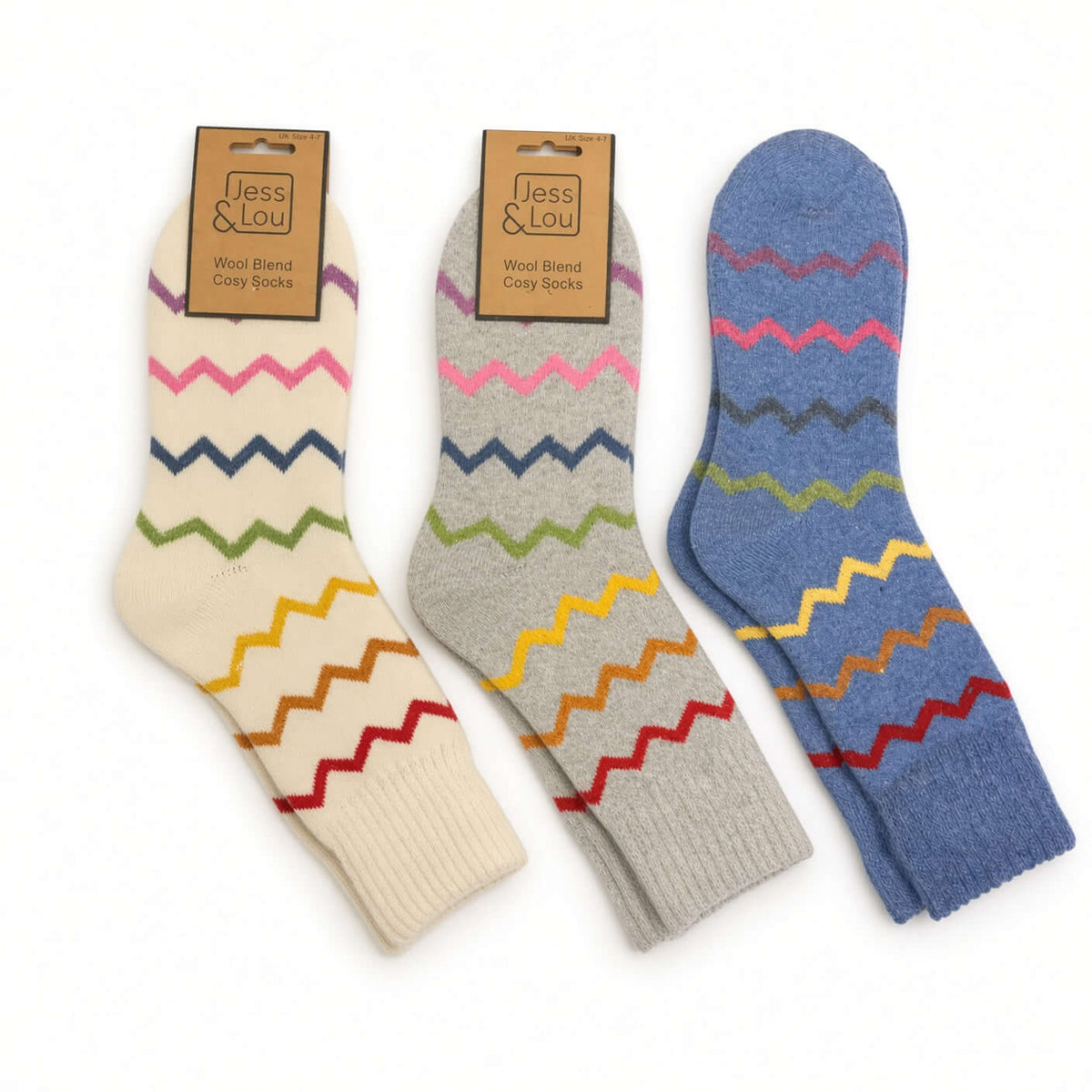 Jess & Lou - Zig-Zag Cosy Socks
