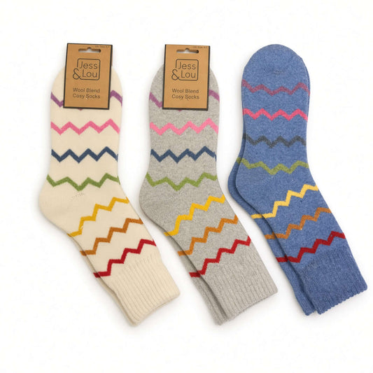 Jess & Lou - Zig-Zag Cosy Socks