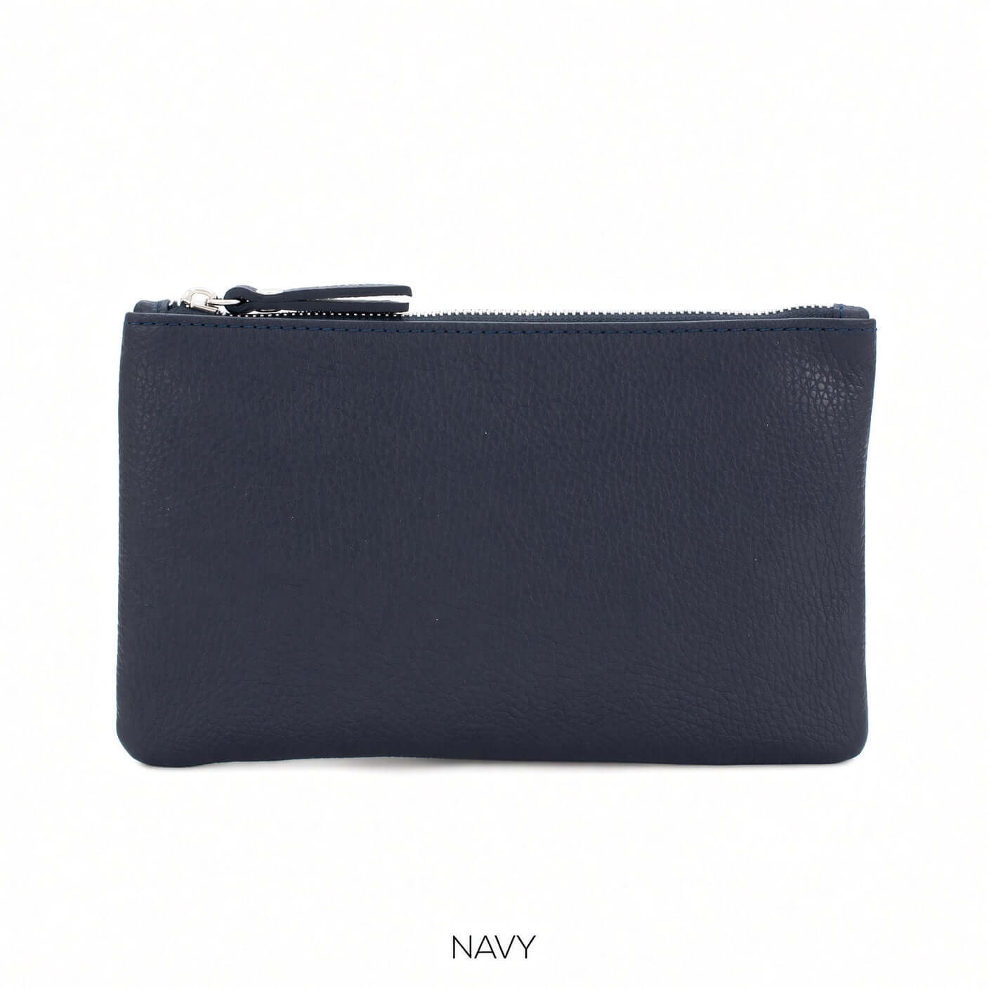 Small Leather Plain Pouch Bag