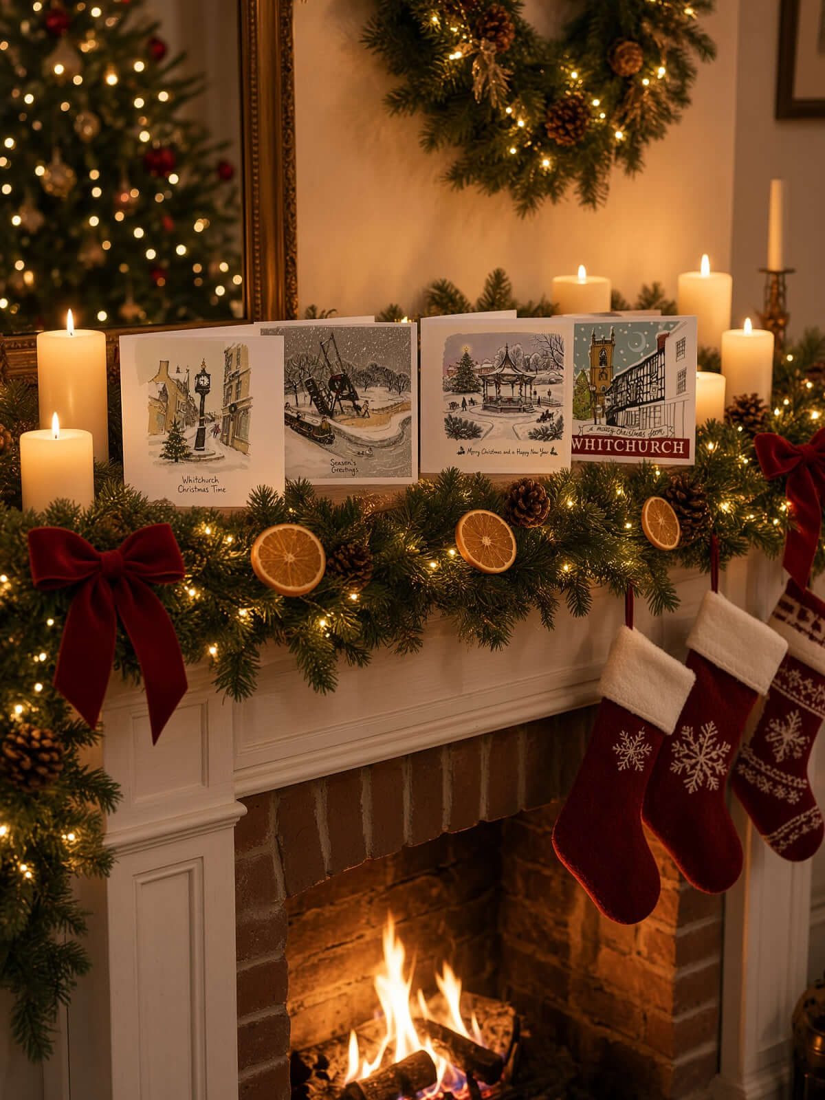 Whitchurch Shropshire Christmas Greetings Card