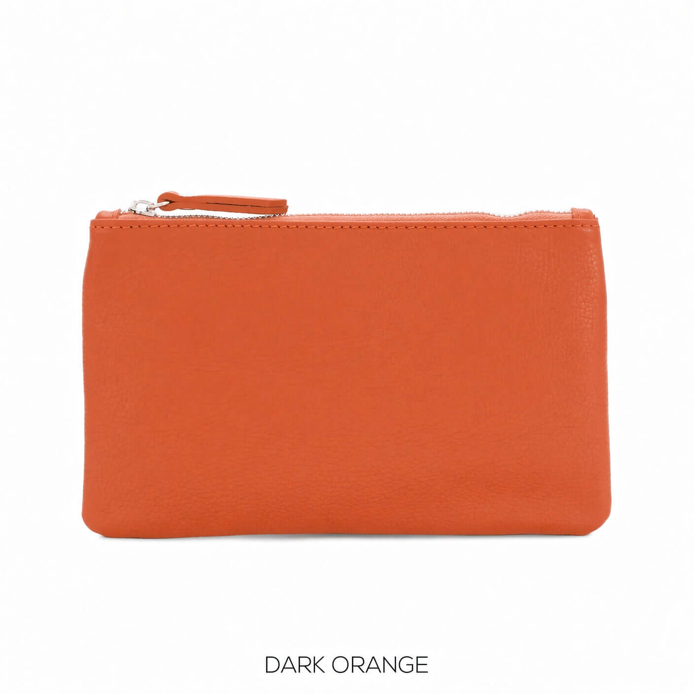 Small Leather Plain Pouch Bag