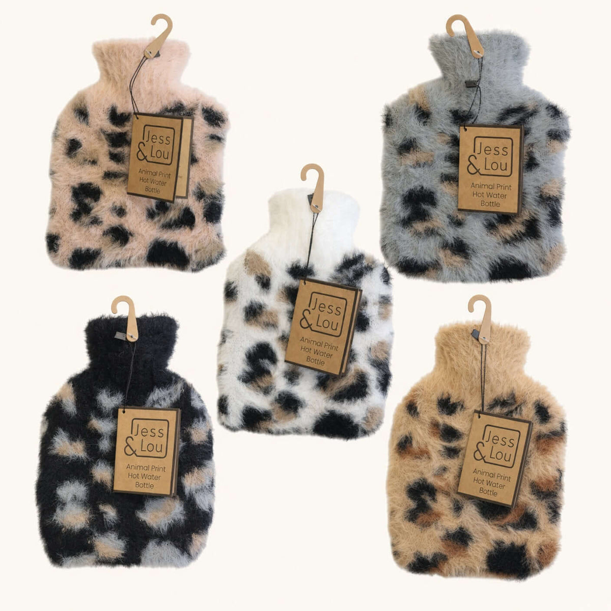 Jess & Lou Animal Print Mini Hot Water Bottle