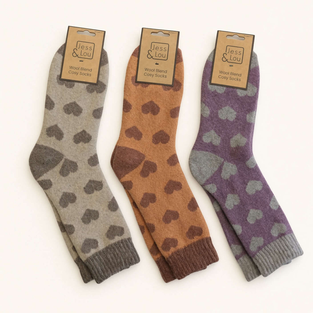 Jess & Lou - Heart Cosy Socks
