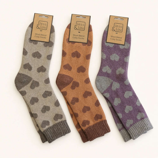 Jess & Lou - Heart Cosy Socks