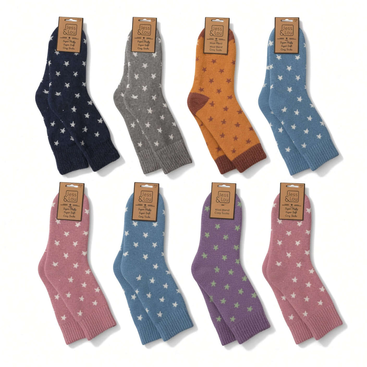 Jess & Lou Stars Ribbed Socks