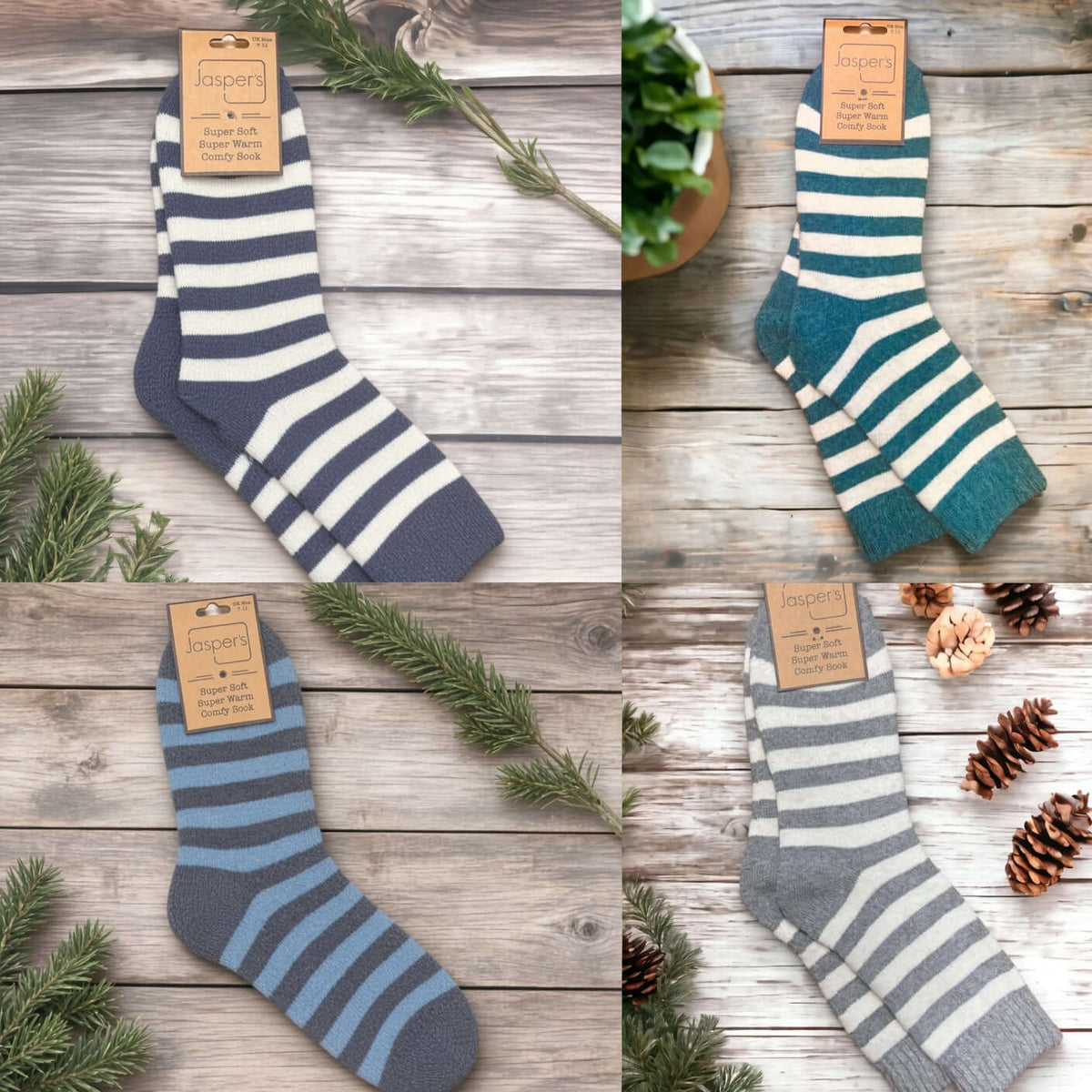 Jasper's - Striking Stripe Super Cosy Men’s Socks
