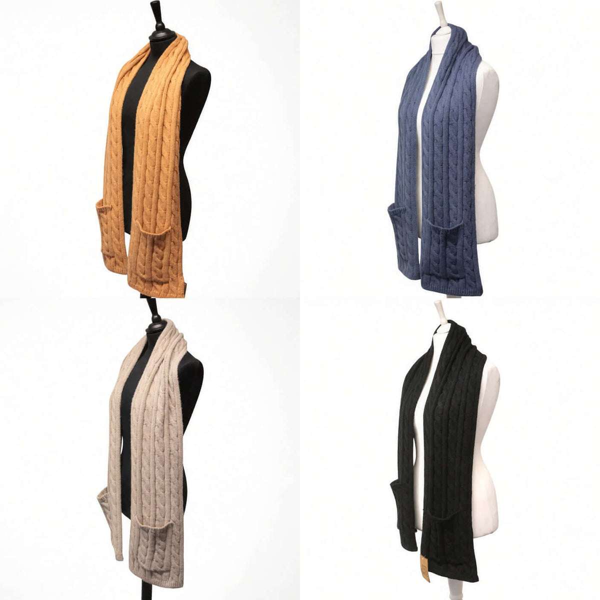 Jess & Lou - Cable Knit Pocket Scarf