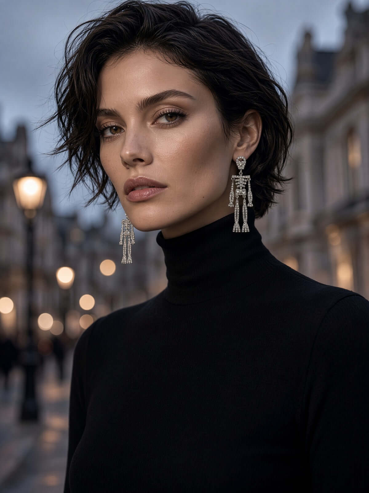 Earrings - Jewelled Skeletons