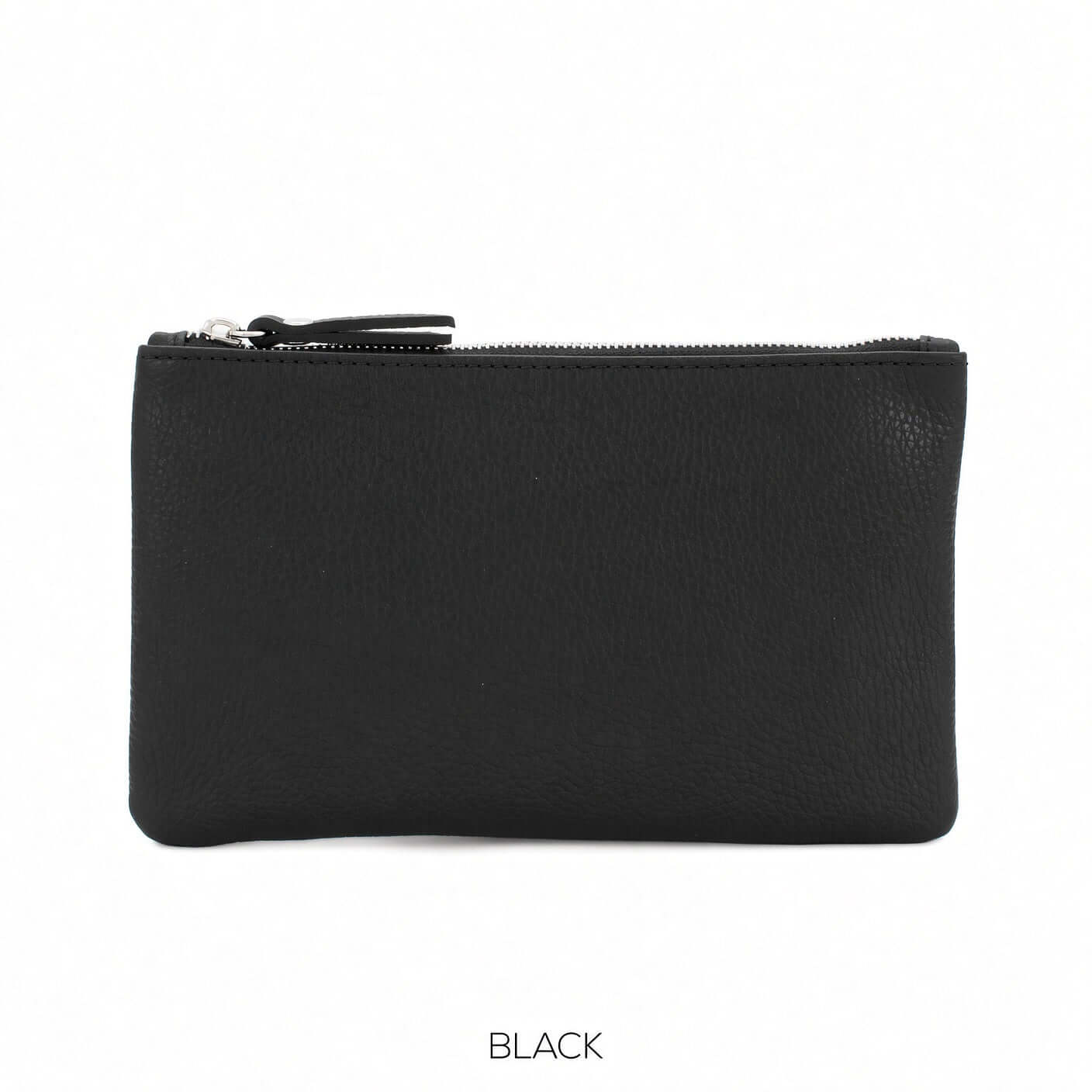 Small Leather Plain Pouch Bag