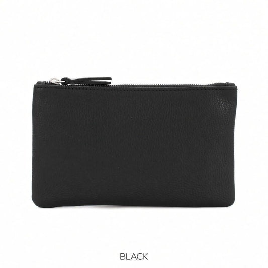 Small Leather Plain Pouch Bag
