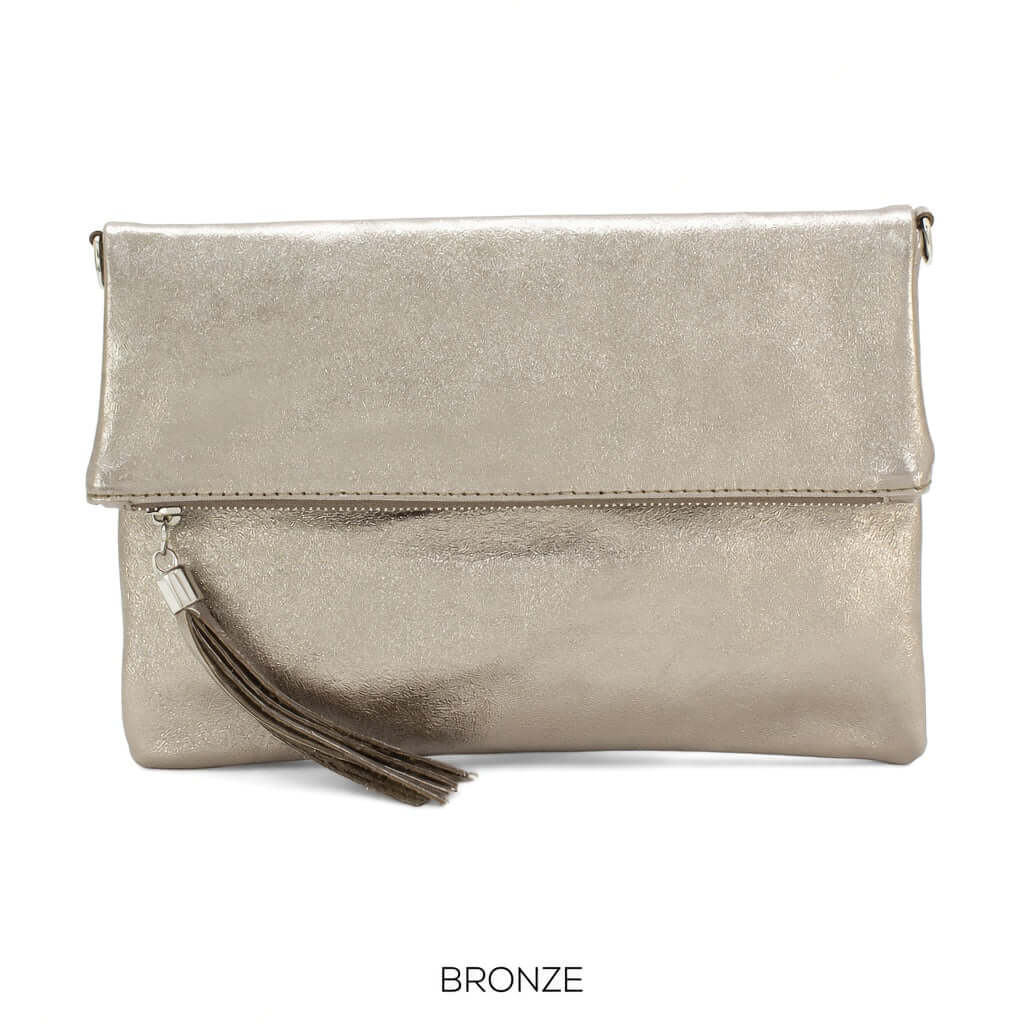 Real Leather Folded Pouch Bag