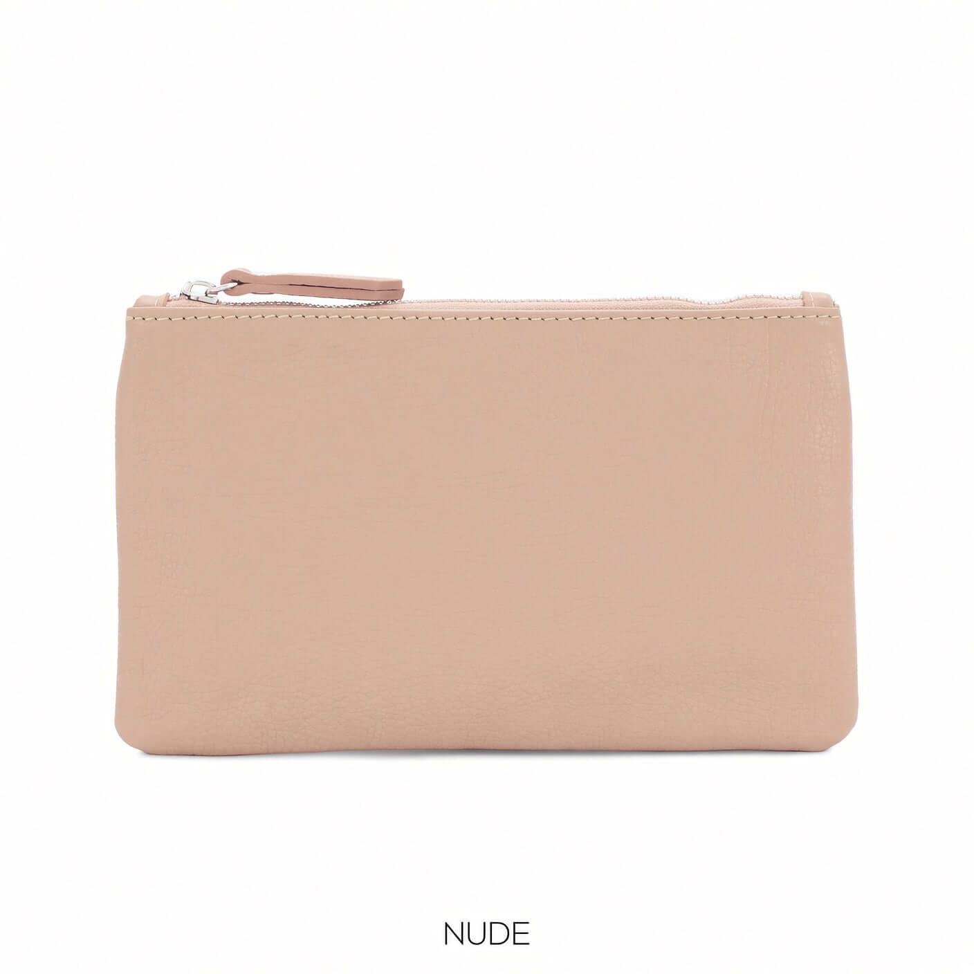 Small Leather Plain Pouch Bag