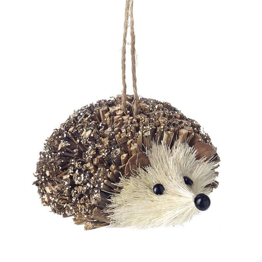 Hanging Rustic Hedgehog Decoration