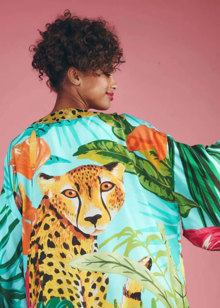 Powder Design Ladies Cheetah Kimono Jacket