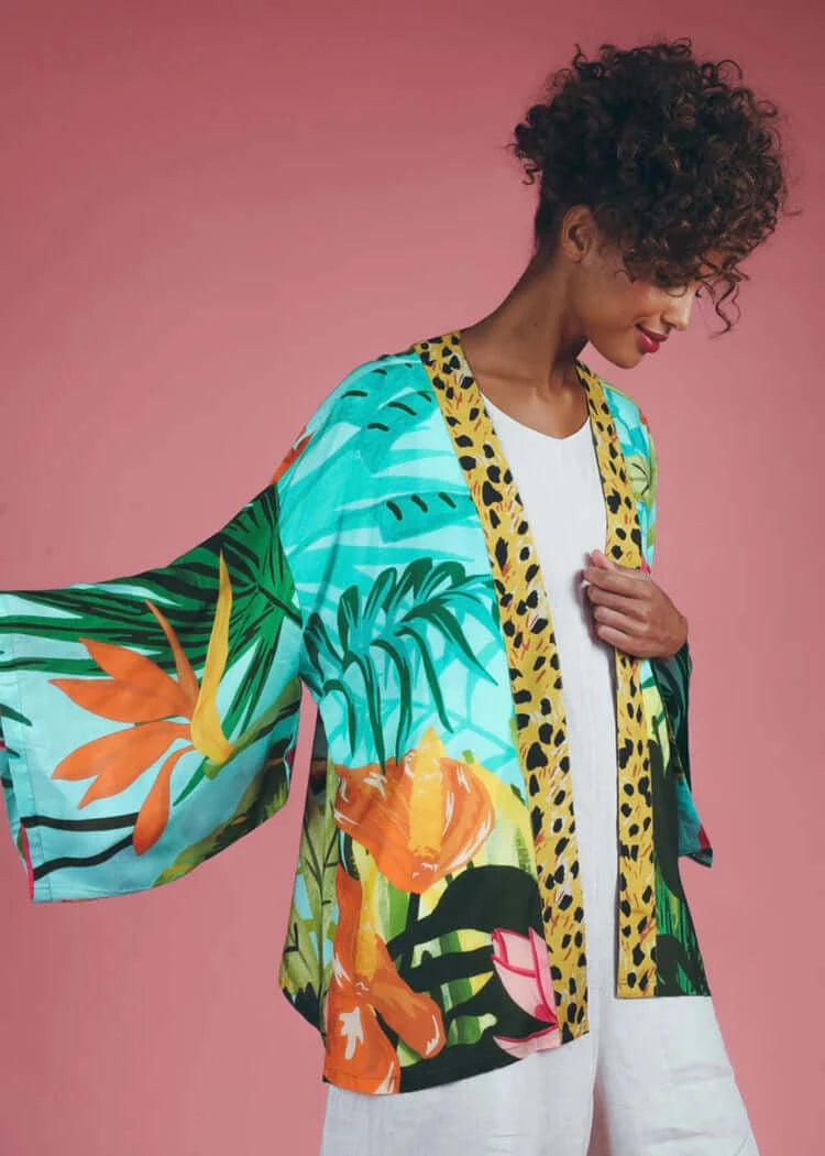 Powder Design Ladies Cheetah Kimono Jacket